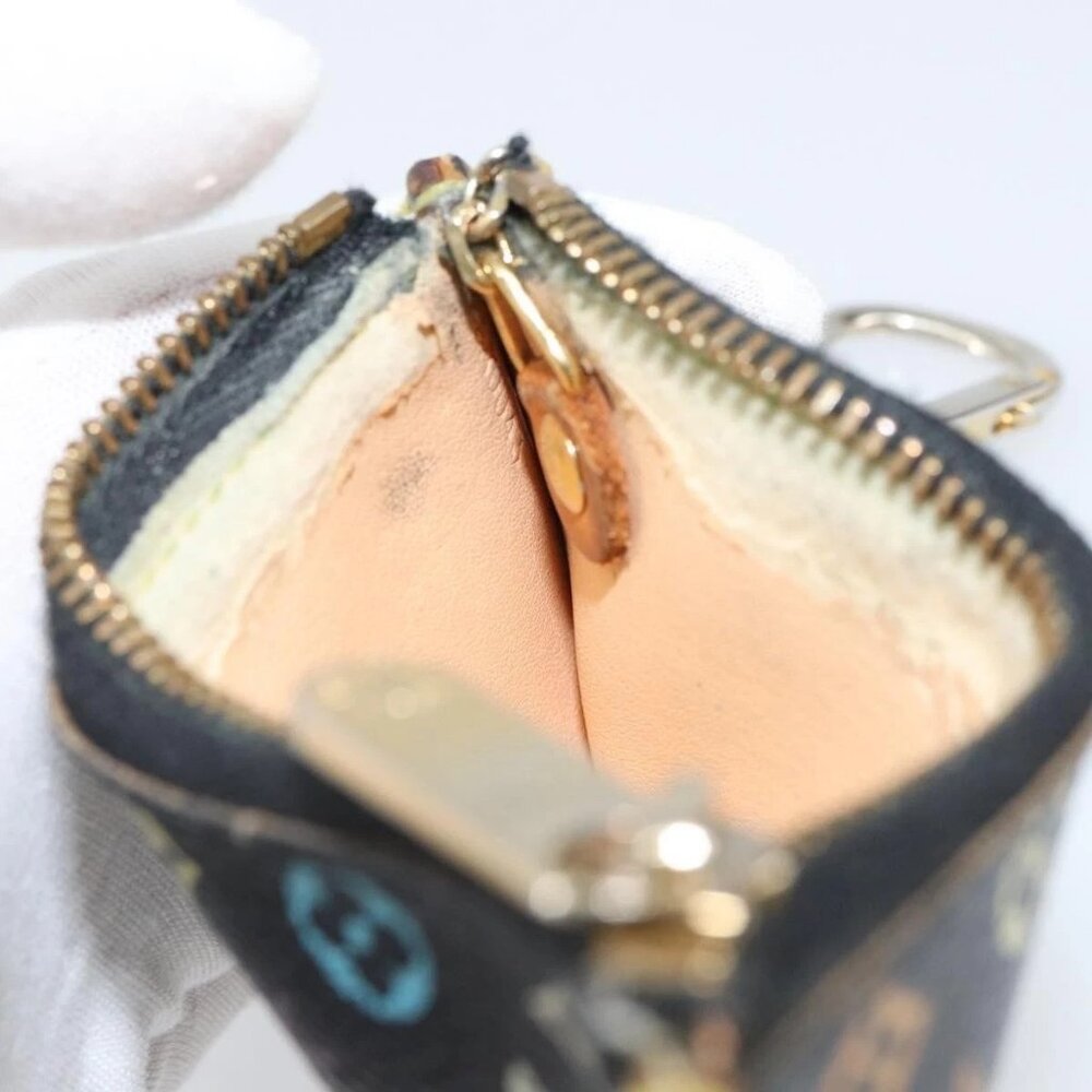 LOUIS VUITTON Multicolor Pochette Cles Coin Purse Black M13664 LV Auth 158853 - Picture 8 of 16